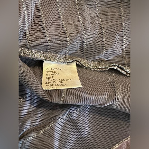 TADASHI Collection Layered Blouse Iridescent Purple Blue Rosette Shoji Taffeta - Picture 7 of 9